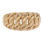 French 1960s 18 Karat Yellow Gold Curb Chain Ring