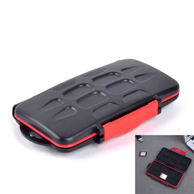 Estuche de almacenamiento impermeable para tarjeta de memoria para 12 SD SDHC SDXC + 12 Micro SD - Rojo Foto 1 de 4