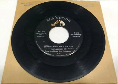 Eddy Arnold Jaye P Morgan "Mutual Admiration Society / If'n" 1956 47-6708 Record - Image 1 of 2