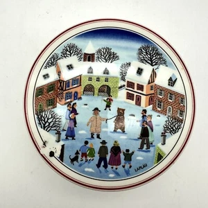 Villeroy & Boch LaPlau Caja de baratijas Plato de caramelo Tapa Plato de porcelana con tapa - Imagen 1 de 8