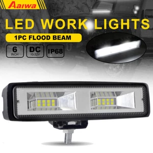 LED Work Lights 6 Inch 48W 12V Driving Strip Flood Beam light Bar SUV Offroad - Picture 1 of 12