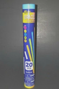 PLAY GLOW Party Night Fun 20 Neon Bracelets Connectors Multiple Colors Age 3+ - Picture 1 of 4