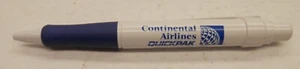 Pluma de tinta de carga vintage Continental Airlines Quickpak promoción aerolíneas botín - Imagen 1 de 2