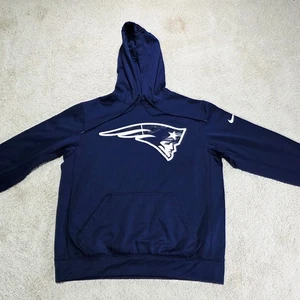 New England Patriots Hoodie Herren Medium Navy Blau Nike Therma-Fit NFL Pullover - Bild 1 von 8