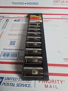 Craftsman 34539 9PC Deep 3/8" Drive 6pt Easy Read SAE Standard Socket Set - USA - Picture 1 of 24