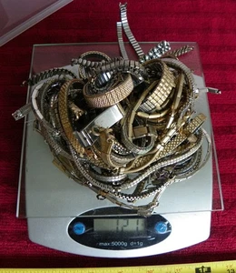 Vintage Damen 1/20 12k GF Gold Filled Uhrenarmbänder Schrott 121 Gramm POP THE TOPS - Bild 1 von 5