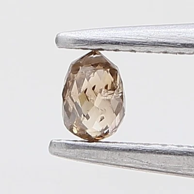 DRILLED 0.12cts 3 MM BROWN COLOR BRIOLETTE BEADCUT NATURAL DIAMOND FANCY DIAMOND - Image 1 of 4