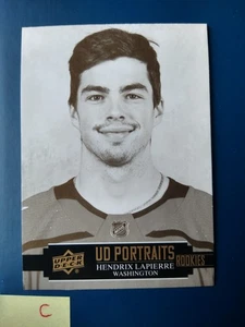 2021-22 Upper Deck Portraits Hendrix Lapierre #P-43 Capitals Rookie RC - Picture 1 of 2