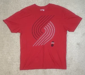 Adidas Portland Trail Blazers NBA Red Graphic T-Shirt Men’s Size Large - Bild 1 von 5