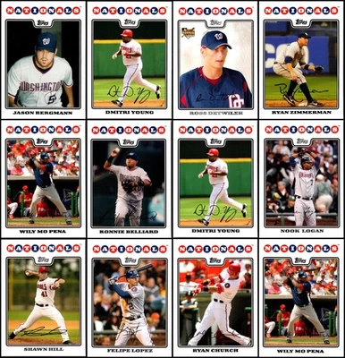 2008 Topps Washington Nationals (18) Card Lot - ADD SOME MAGIC TO YOUR COLLEC... - Image 1 of 4