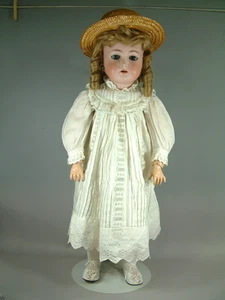 Antiq deutsche Bisq Kopf Puppe 30" Kammer & Reinhardt antikes Kleid, Ausstellungsfertig - Bild 1 von 24