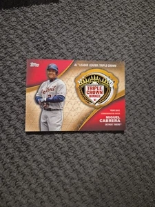 2023 Topps Tribute Triple Crown Commemorative Patch Miguel Cabrera - Bild 1 von 3