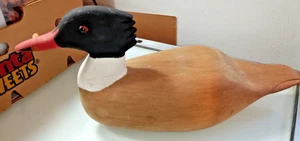 VINTAGE handgeschnitzte & bemalte Holz Ente Köder 12" Stockente. Rustikal. - Bild 1 von 6