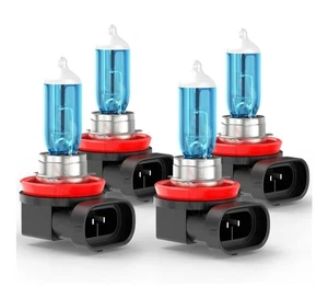 Bombillas halógenas para faros H11 6000K blancas haz alto y bajo 300% brillo - Paquete de 4 - Imagen 1 de 12