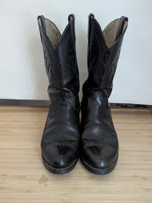 Botas occidentales Durango TR760 negras de cuero engrasado bordadas para hombre talla 9 D Foto 1 de 4