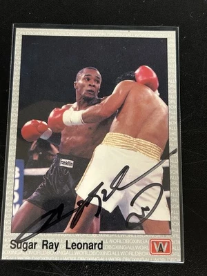 1991 AW Sports #24 Sugar Ray Leonard HOF Autographed Signed - Image 1 of 2