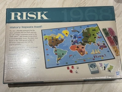 Hasbro 2014 Risk Board Game Retro Risk 1968 Edition Wooden Armies SEALED £25  - Image 1 of 2