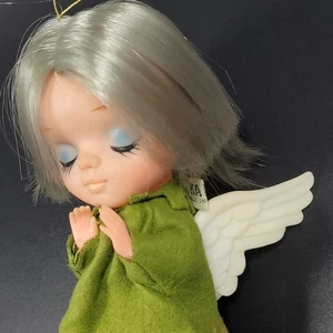 VTG 1967 Kamar Angel Doll Christmas Ornament Tree Topper Big Eye Japan MCM - Picture 1 of 12