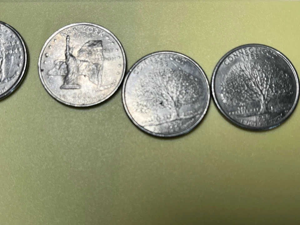 Lot Of 4 Quarters- 2 New York And 2 Connecticut - Image 1 of 4