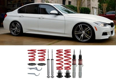 Kit Sospensioni Coilover Sportive ROSSO per BMW 1 2 3 4 F20 F21 F22 F30 F31 F32 F33 F3 - Immagine 1 di 4