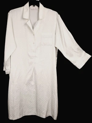 XXL Oscar De La Renta Rosa Etiqueta Cepillo Espalda Satén Camisa de Noche Camisón De Colección Foto 1 de 4