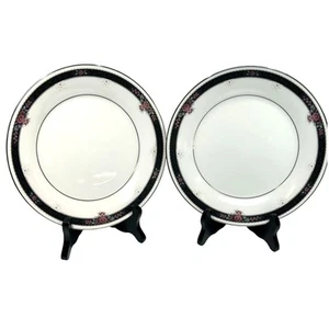 Noritake Etienne #7260 Fine Bone China Japan Salad Plates-Set of 2-Excellent! - Picture 1 of 4