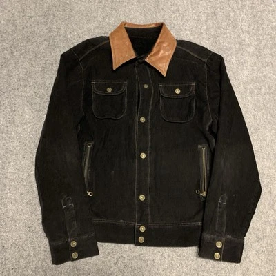 Chaqueta de camionero de pana 7 For All Mankind para hombre negra - talla pequeña forrada de lana Foto 1 de 4