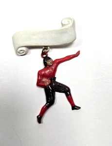 Vintage 1940's-50's Plastic Football Player Dangling Pin 2.5" - Picture 1 of 3