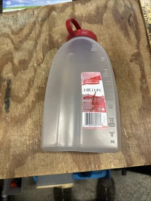 Rubbermaid Mixer Mate Pitcher 2 Qt Sheer Bottle Flip Snap Red Lid 3092 New USA - Image 1 of 4