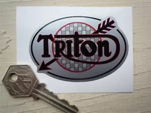 ESTILO FLECHA TRITON casco o pegatina ovalada o motocicleta - Imagen 1 de 1