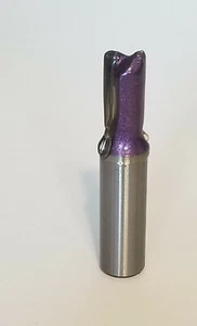 Broca de enrutador recto Grizzly púrpura doble estriado carburo 3/8" diámetro 1/2" vástago NUEVO - Imagen 1 de 6