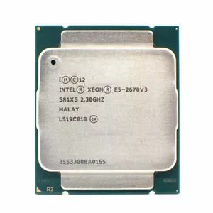 Intel Xeon E5-2670 V3 CPU 12-Core 2.3GHz SR1XS 30MB 120W LGA 2011-3 Processor - Picture 1 of 1