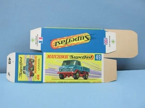 Matchbox Superfast 49A Unimog “G Box” Factory Flat MINT BOX / Box Only - Picture 1 of 4