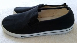 Faded Glory ~ Boys Shoes ~ Size 3 ~ Black ~ Canvas Upper - Picture 1 of 6