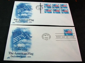 US Stamp FDC Scott# 2278 The American Flag 1988 Used L753 - Picture 1 of 1