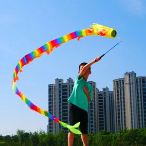 1 pz Lanterna Danza Nastro Drago Danza Bambini Giocattolo Regalo Festival Oggetti di scena - Foto 1 di 22