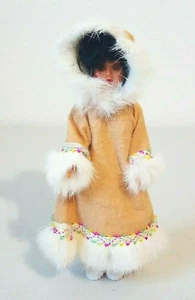 Vintage A&H Dolls Of The World Alaska Eskimo Doll with Sleep Eyes 8" - Picture 1 of 6