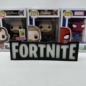 3D Printed FORTNITE (GITD) - Fan Sign for your Funko Pops & Collectibles - Picture 1 of 6