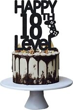Level 18th Birthday Cake Topper - Video Game Theme Party Decoration, Handmade (B