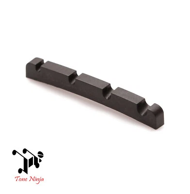 Tuerca de bajo J ranurada de 4 cuerdas ninja tono genuino negra NUT-103-B1 Foto 1 de 4