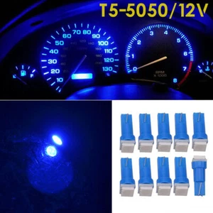 10 PIEZAS Azul T5 5050 SMD LED Velocímetro Instrumento Medidor Cuadro Tablero Bombilla - Imagen 1 de 7
