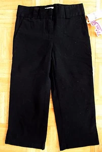 NEW NWT Girl's Zinc Girl Size 8 Black Crop Pants, Cotton Blend - Picture 1 of 5