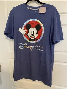 Disney 100 100th Anniversary Mickey Mouse Small S Two-Sided T-Shirt New w/ Tags - Picture 1 of 7