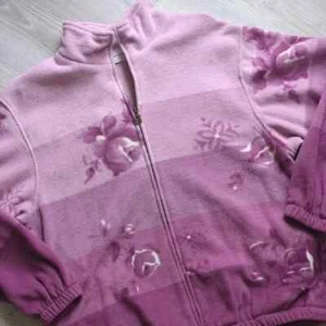 Alfred Dunner M Purple Ombre Floral Zip-Up Fleece Jacket Pockets Thick Warm - Picture 1 of 14