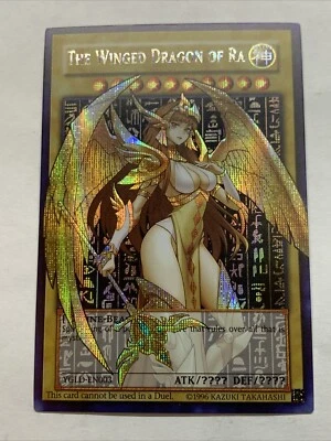Winged Dragon Of Ra Girl Egyptian God Cards ACG Waifu Card Holo Anime Yugioh Hot - Image 1 of 4