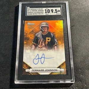 2023 Bowman Sterling Orange Refractor Termarr Johnson Auto /75 SGC 10/9,5 - Bild 1 von 4