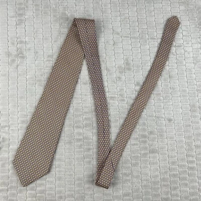 Corbata de cuello de seda con estampado geográfico de diamantes amarillos Lauren Ralph Lauren de 3,75" de ancho Foto 1 de 4