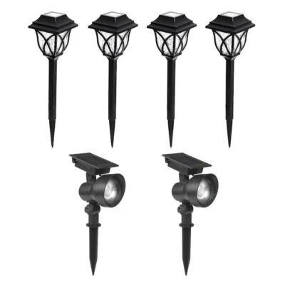 Portfolio 12x Luz LED integrada solar negra de 0,5 vatios más brillante (15 lúmenes) Foto 1 de 4