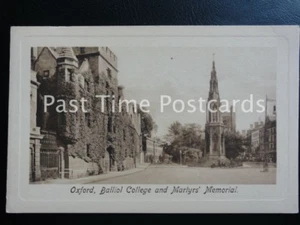 Old PC Oxford BALLIOL COLLEGE and Martyrs' Memorial - Picture 1 of 1