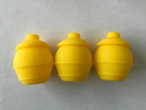 3pcs Yellow Silicone Honey Jar - No-Stick Silicone Jar 🇺🇸 Seller Fast 📦 - Picture 1 of 4